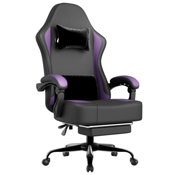 Ergonomic Gaming Chair with Footrest and Pocket Spring Cushion