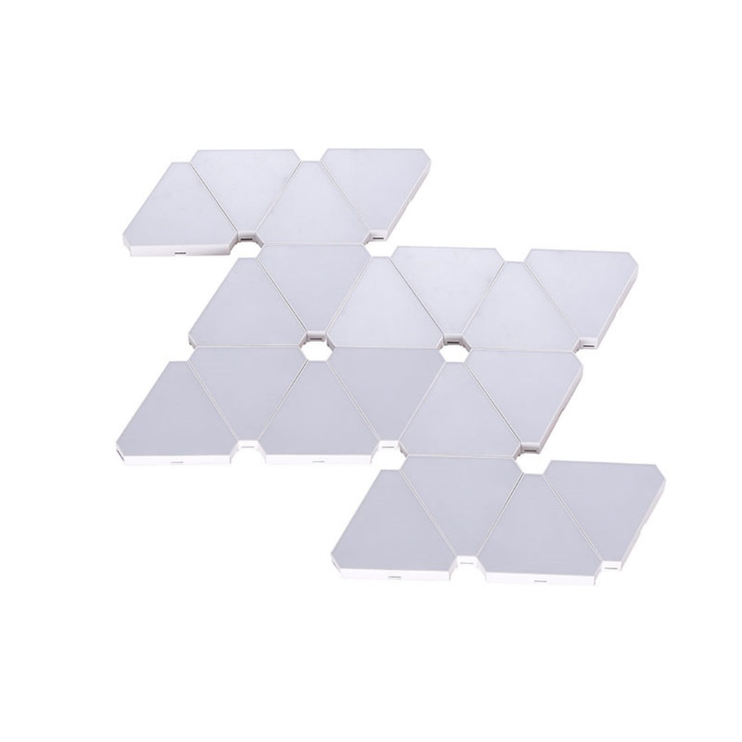 Triangular RGB LED Wall Lights 20-Pack with App & Remote - Music Sync Gaming Decor