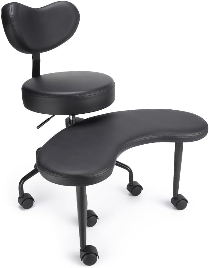 Ergonomic Cross-Legged Meditation Chair - Black, Anti-Slip Design