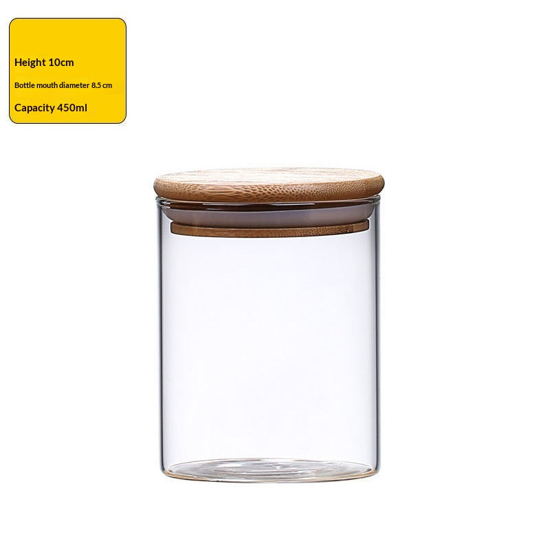 Sealable Food Storage Canisters Set with Bamboo Lids - Glass Bulk Container