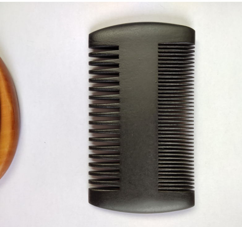 Double-Sided Wooden Comb - Peach & Beech Hair & Beard Comb