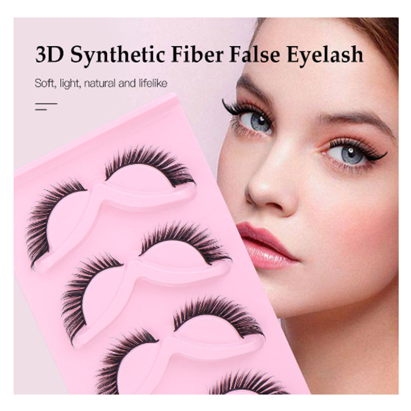 15 Pairs 3D Cat Eye False Eyelashes - Wispy Natural Manga Lashes