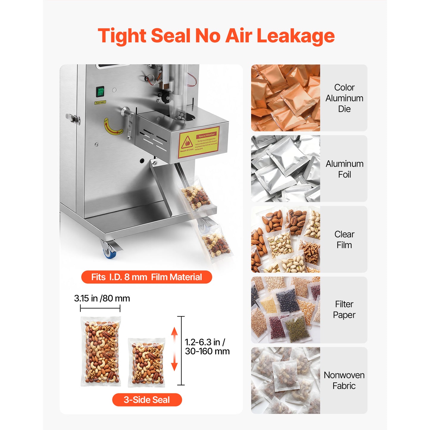 Automatic Powder Filling and Sealing Machine for Coffee Beans, Grains, Spices