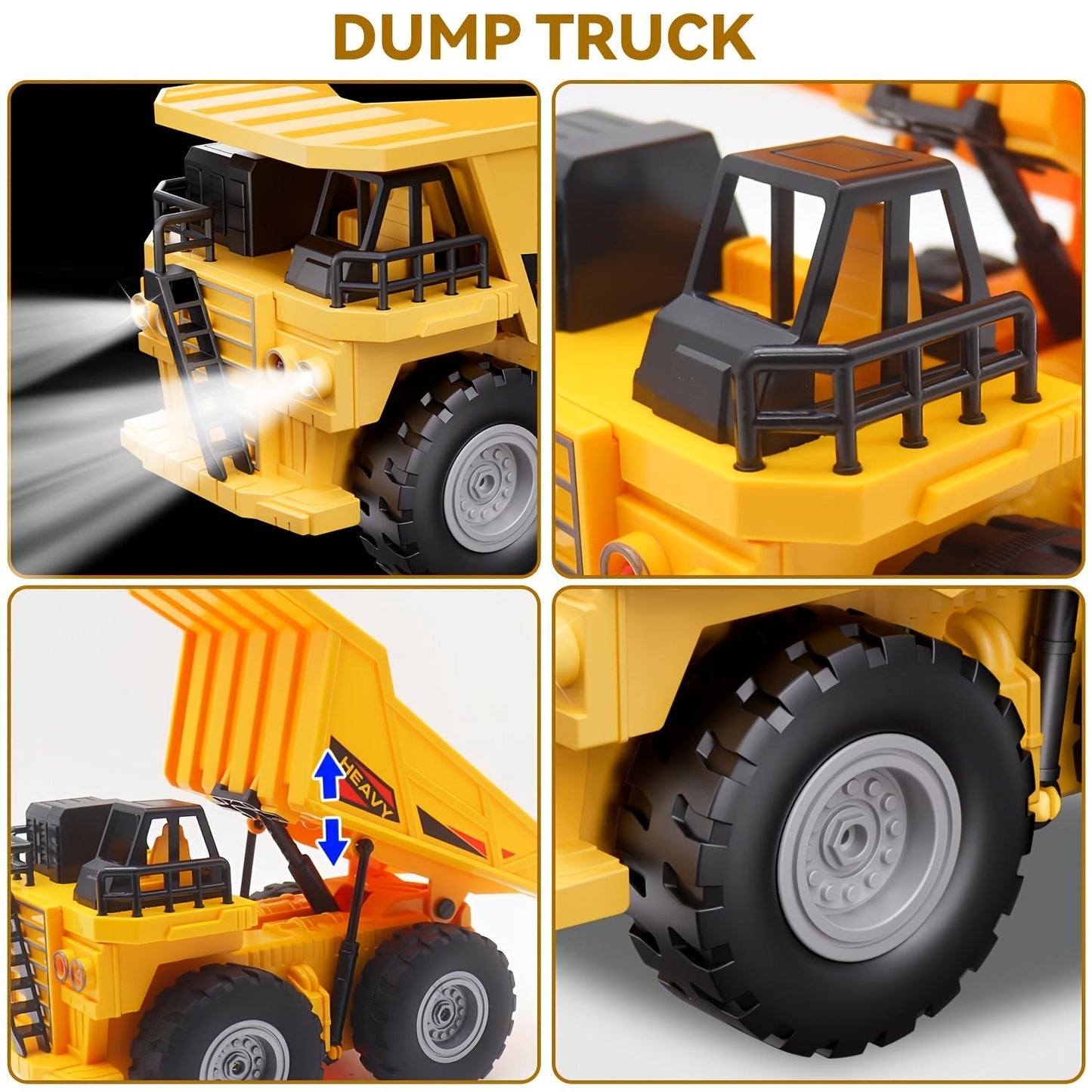 Remote Control Construction Vehicle Set for Kids - Educational Excavator & Dump Truck