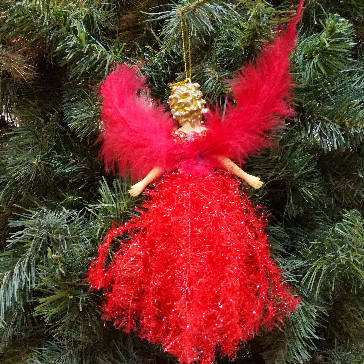 Christmas Angel Plush Doll Pendant Decoration - Festive Holiday Ornament