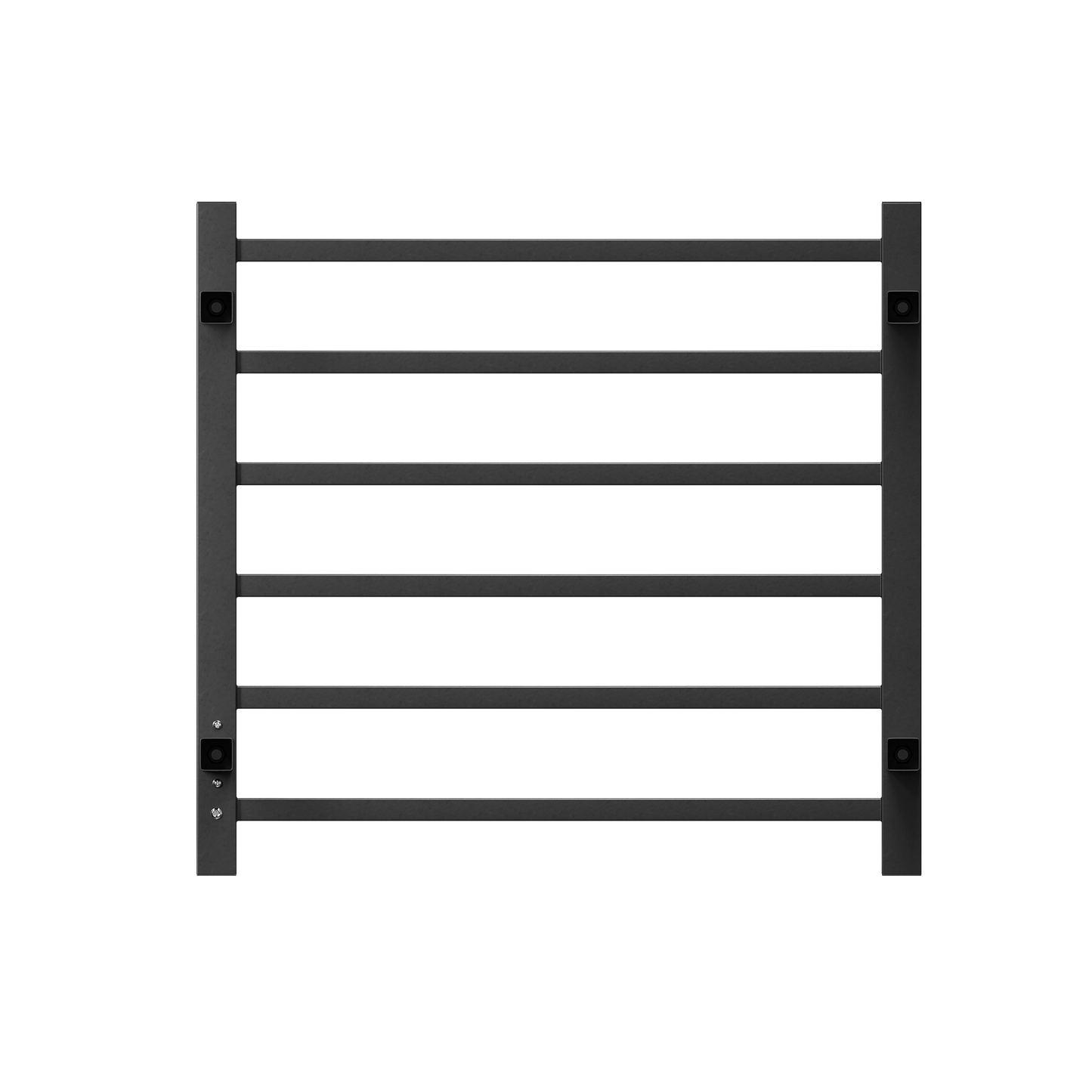 Electric Heated Towel Rack - 6 Bar Wall Mount Towel Warmer - Black