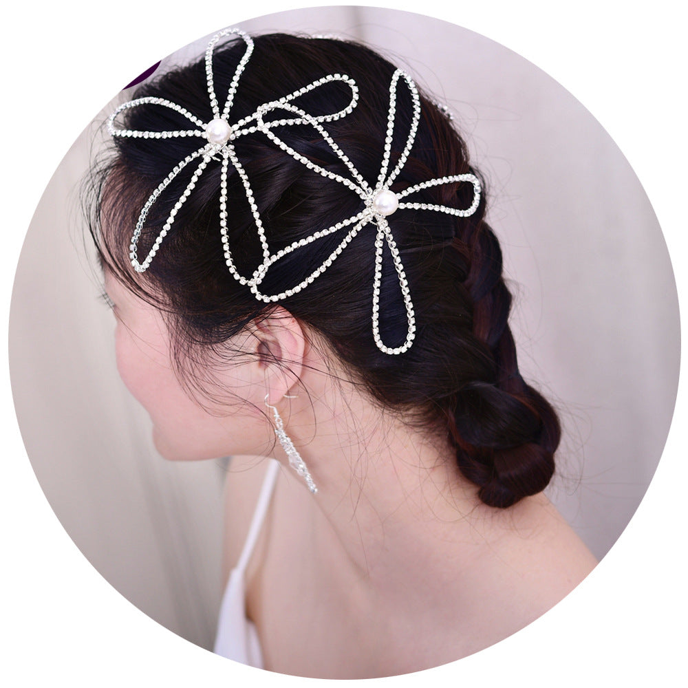Rhinestone Hair Comb Tiara Elegant Bridal Accessory