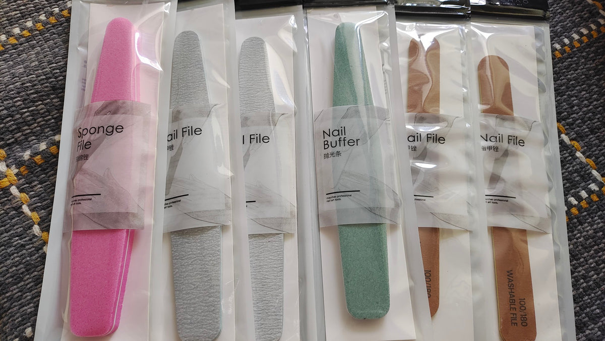 Nail File Set - Sponge Polishing Tools for Manicure