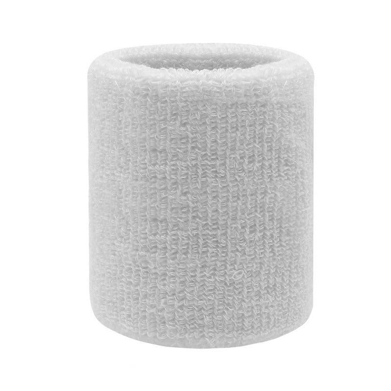 Sweat-Wicking Wristband for Sports - White 8x8cm