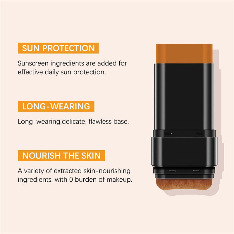 3-in-1 Moisturizing Foundation Stick Light Makeup for All Skin Types