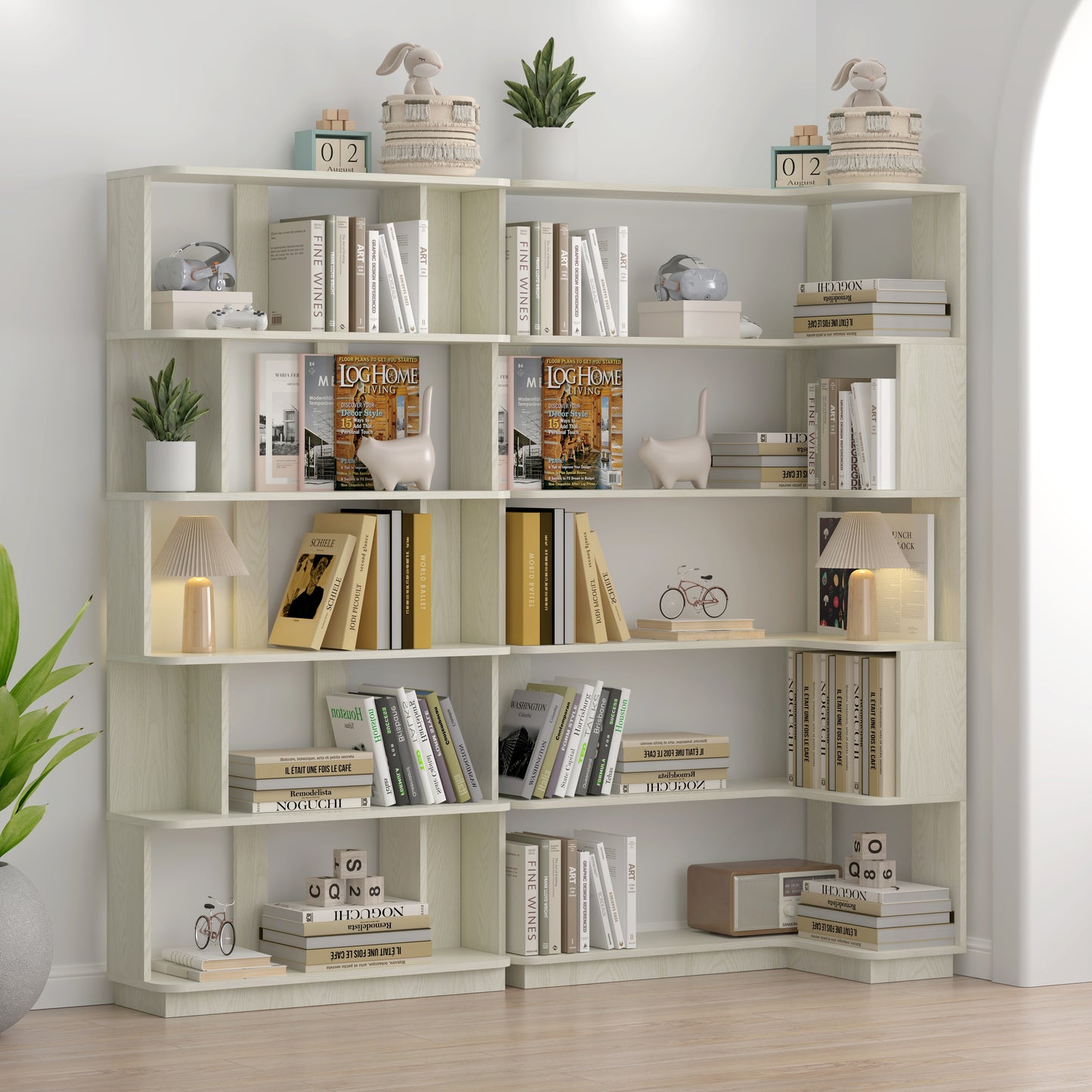 90 Cm Space Saving Corner Bookshelf 80 Bookcase Extendable Free