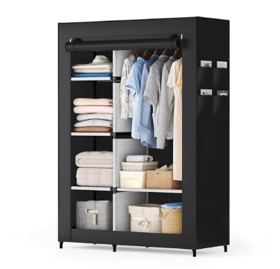 Portable Wardrobe with Lid - Durable Clothes Storage Organizer