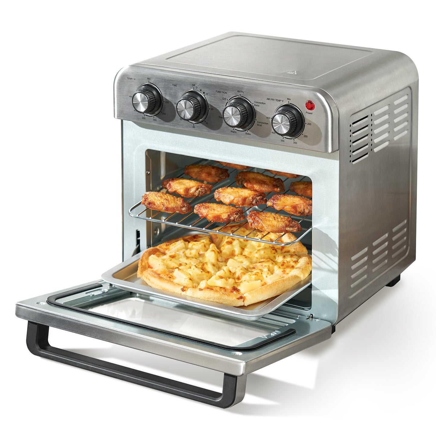 7-in-1 Air Fryer Toaster Oven 18L Convection Oven Stainless Steel