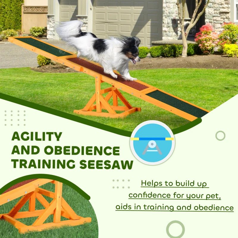 Dog Agility Seesaw for Outdoor Training and Exercise - Wooden Balance Platform