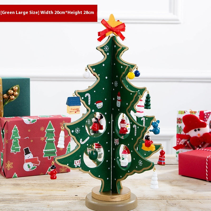 Mini 3D Wooden Christmas Tree Decorations - DIY Holiday Home Decor