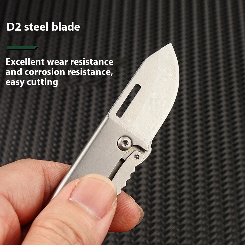 Portable Folding Knife with D2 Steel Blade - Compact Locking Pocket Tool