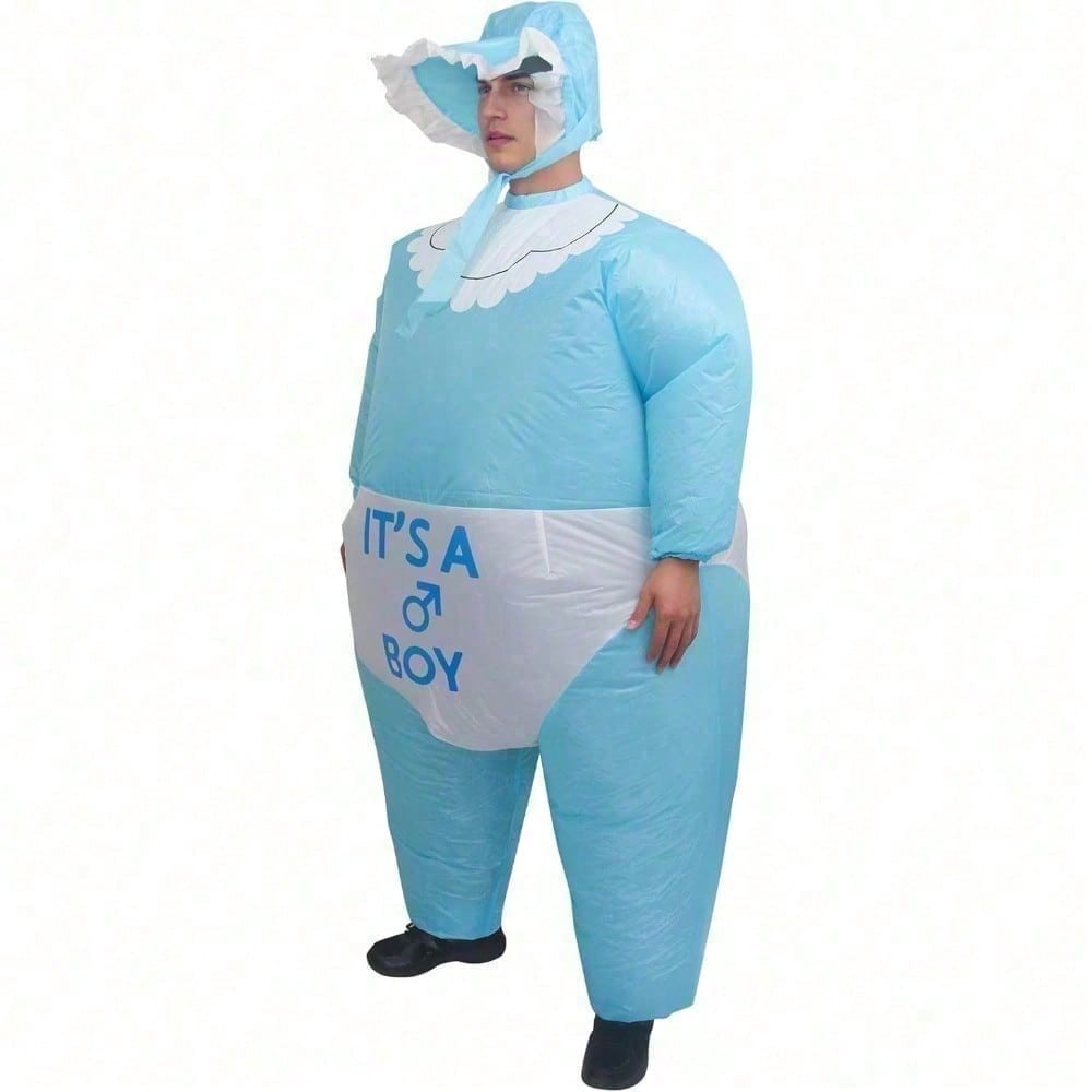 Inflatable Baby Costume - Unisex Fun for Gender Reveal Parties