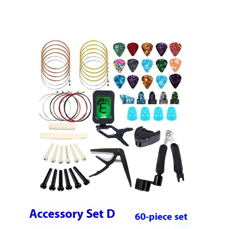 Guitar Accessory Set with Picks, String Nails & Pillow - Multiple Colors