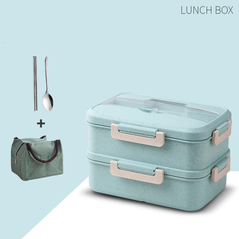 Portable Microwave Lunch Box with Heating Function and Meal Accessories