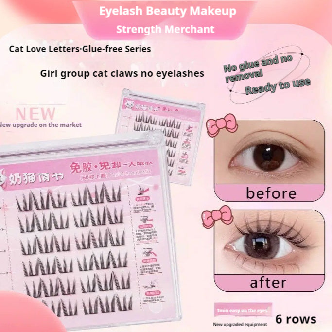 Self-Adhesive False Eyelashes - High-Quality Soft Eye Makeup Lashes