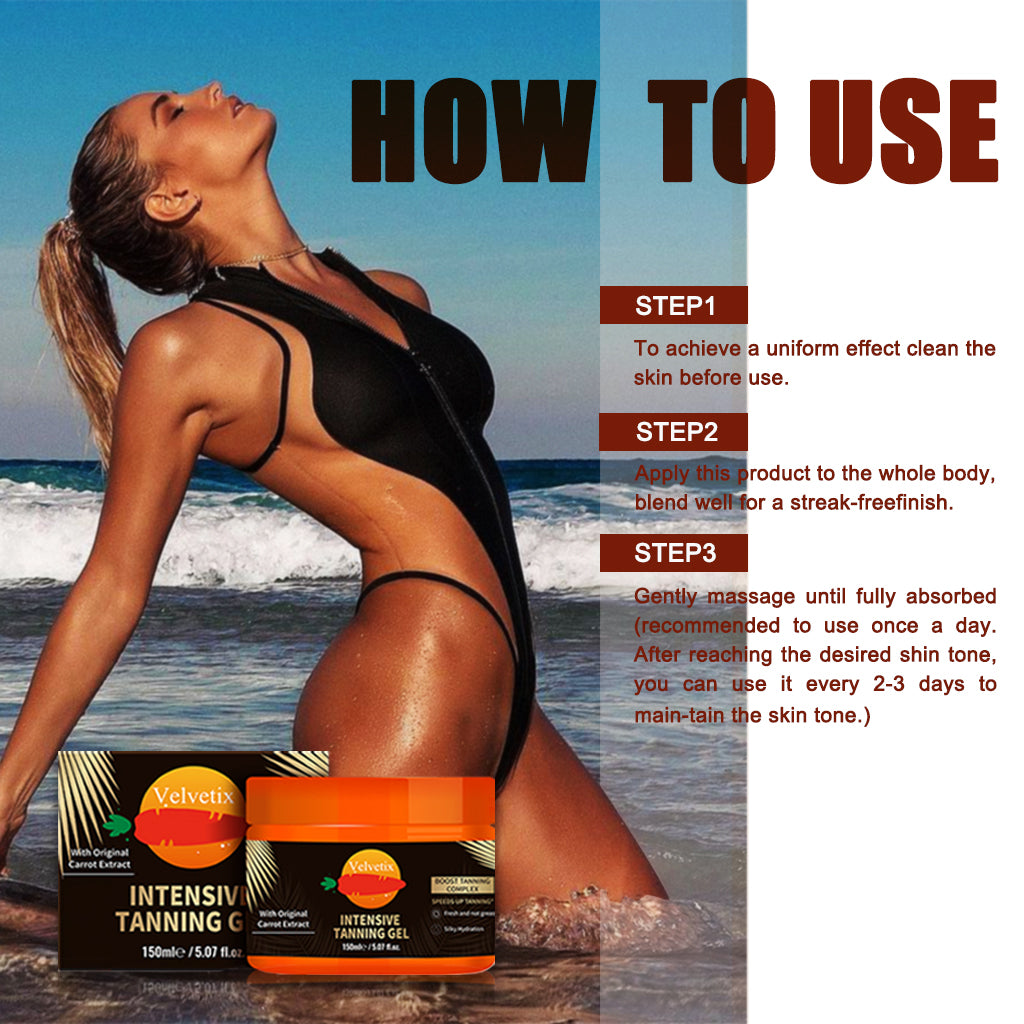 Natural Tanning Gel 150ml - Outdoor Tan Accelerator with Coconut & Sunflower