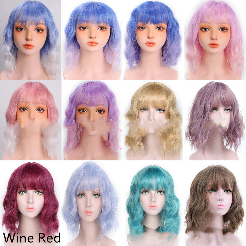 High Temperature Silk Hair Wrap - Curly Short Twist Headgear for Women