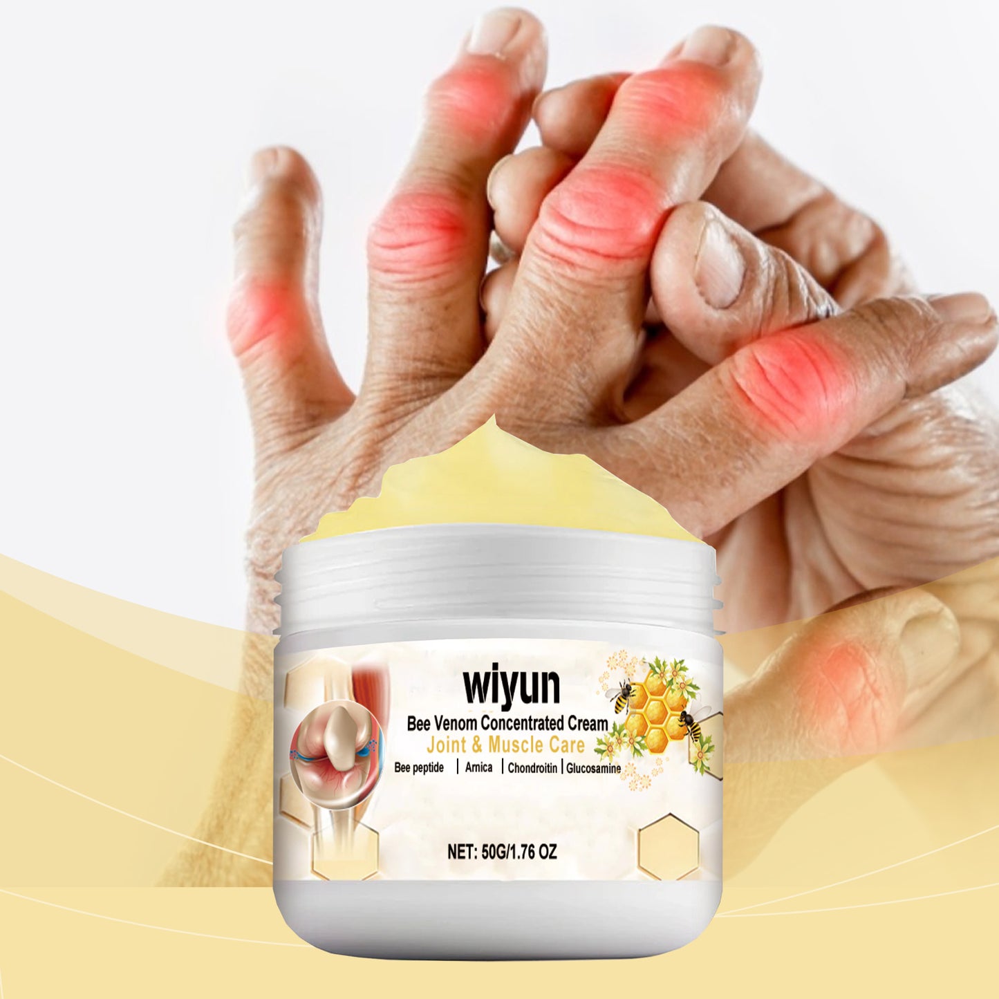 Bee Venom Joint & Body Massage Cream - Deep Soothing Skin Care Balm