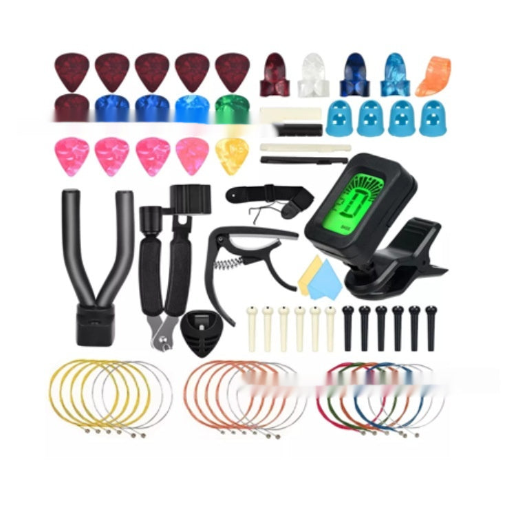 Guitar Accessory Set with Picks, String Nails & Pillow - Multiple Colors