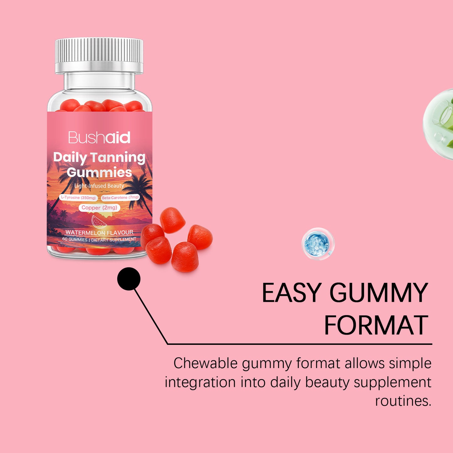 Tinned Fudge Gummies with Vitamins - 60 Count Soft Candy