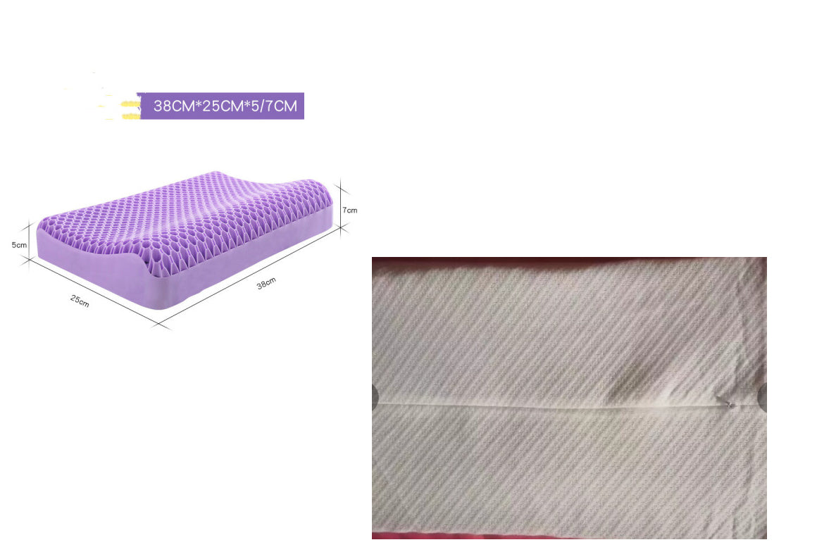 Pressureless TPE Pillow for Comfort and Support - Purple, Multiple Sizes