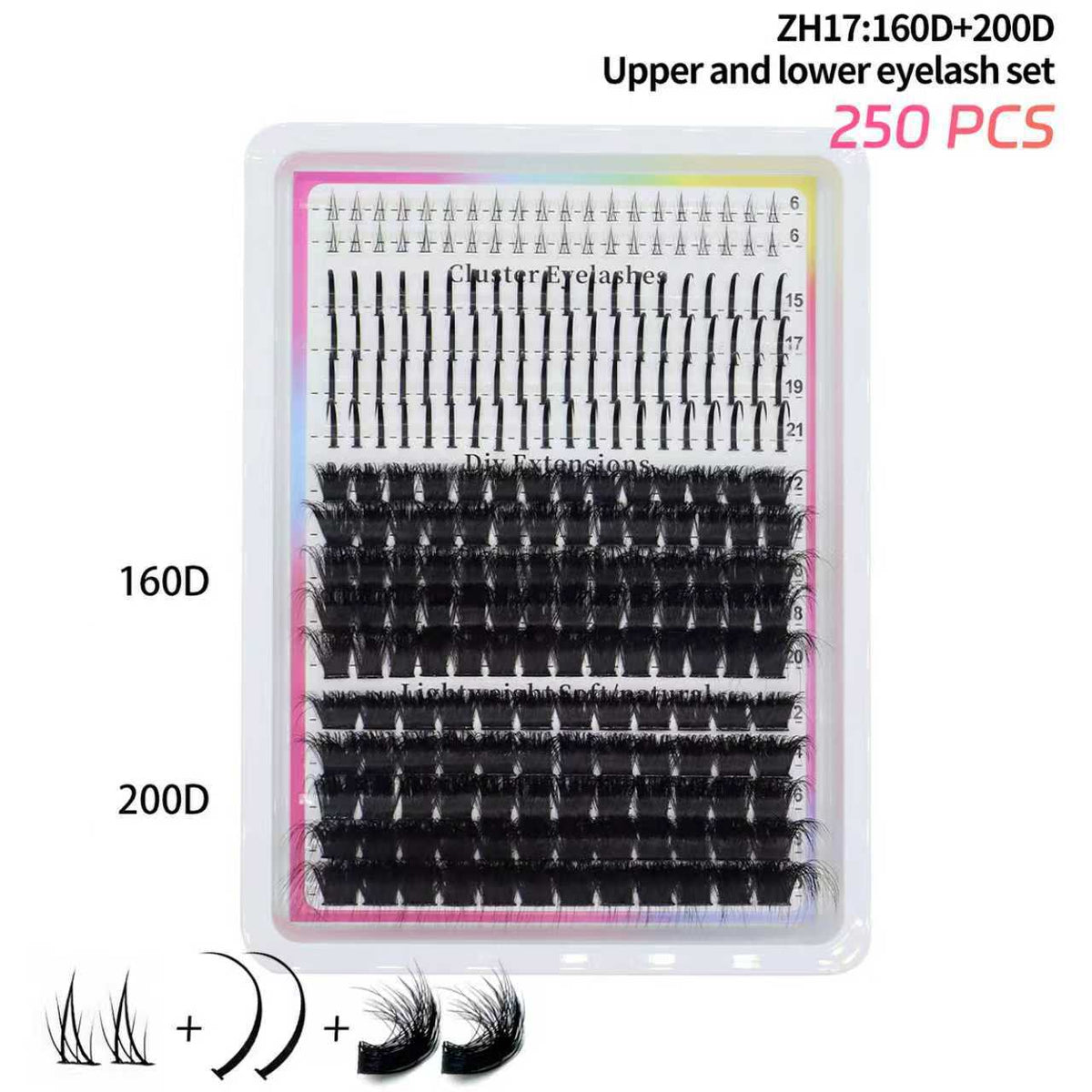 Fairy-Style Segmented Fluffy False Eyelashes - Dense, Volume & Natural Look