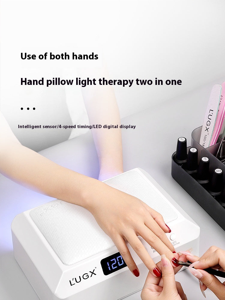 High Power 69 LED Nail Phototherapy Lamp with Hand Pillow - UV/LED Drying Machine