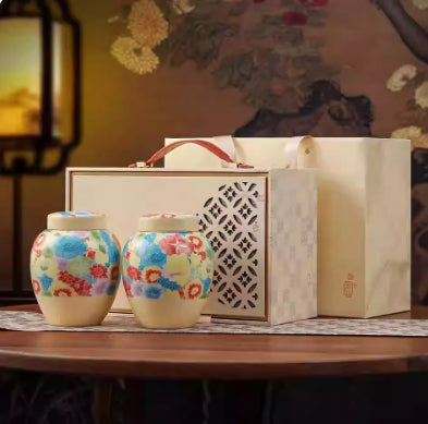 Ceramic Tea Storage Jar Set - Empty Gift Box for Home & Kitchen