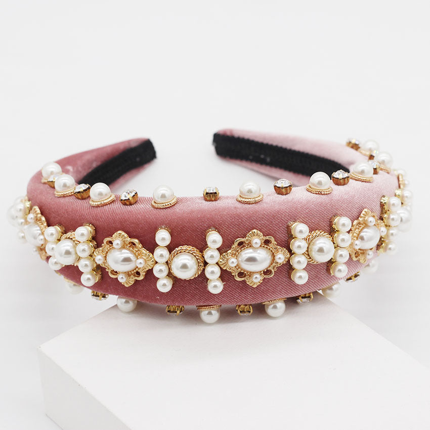 Rhinestone Flower Geometric Headband