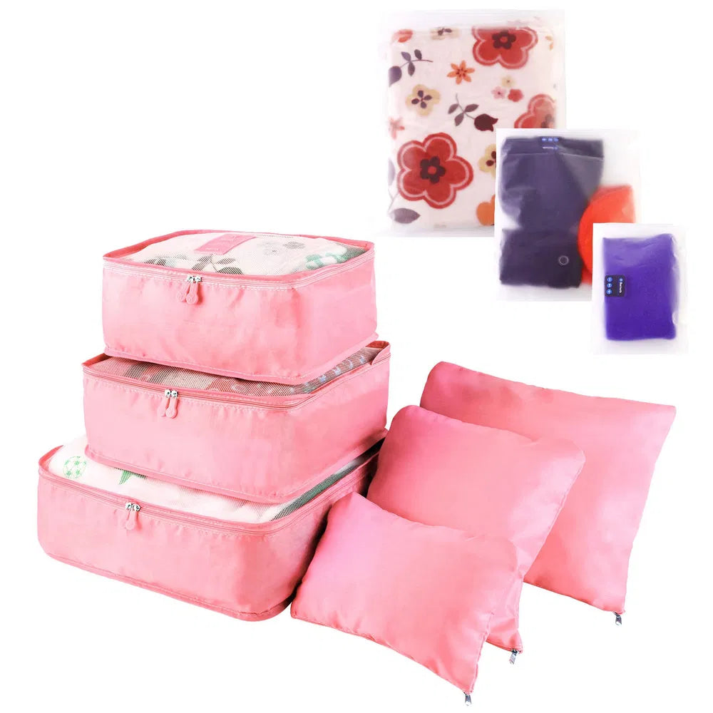 9Pcs Clothes Storage Bags Water-Resistant Travel Luggage Organizer