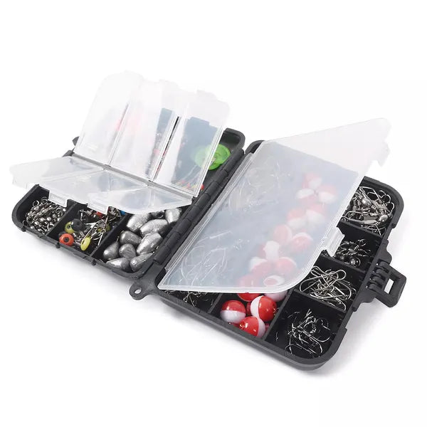 263-Piece Outdoor Fishing Tackle Set with Pliers and Storage Box