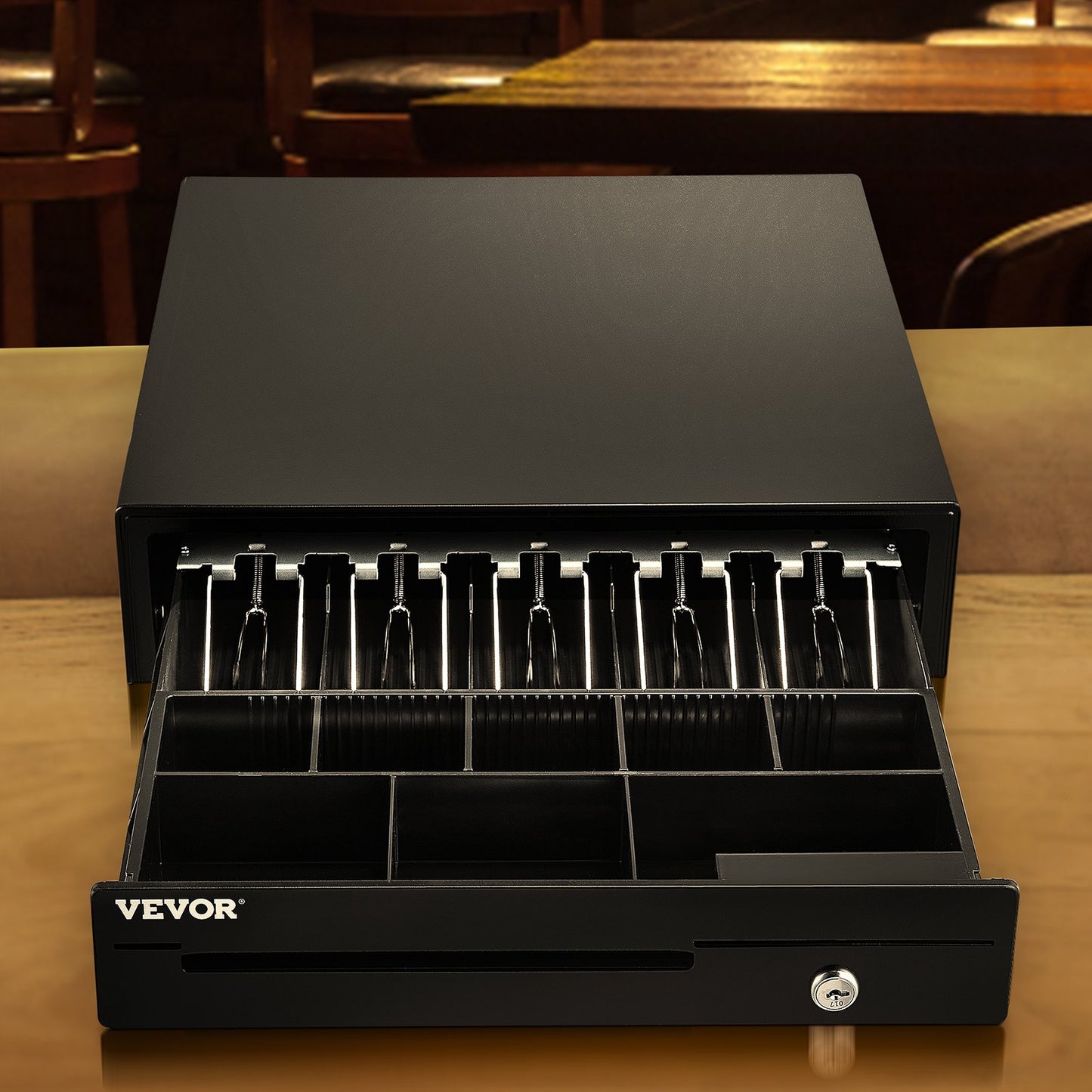 16-Inch Cash Register Drawer for POS System - Black
