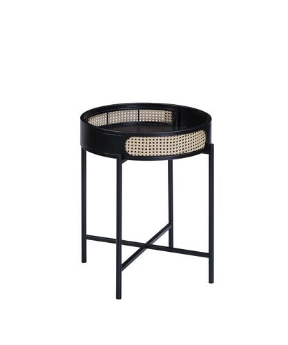 Colson Black Finish End Table - Metal & Synthetic Wood