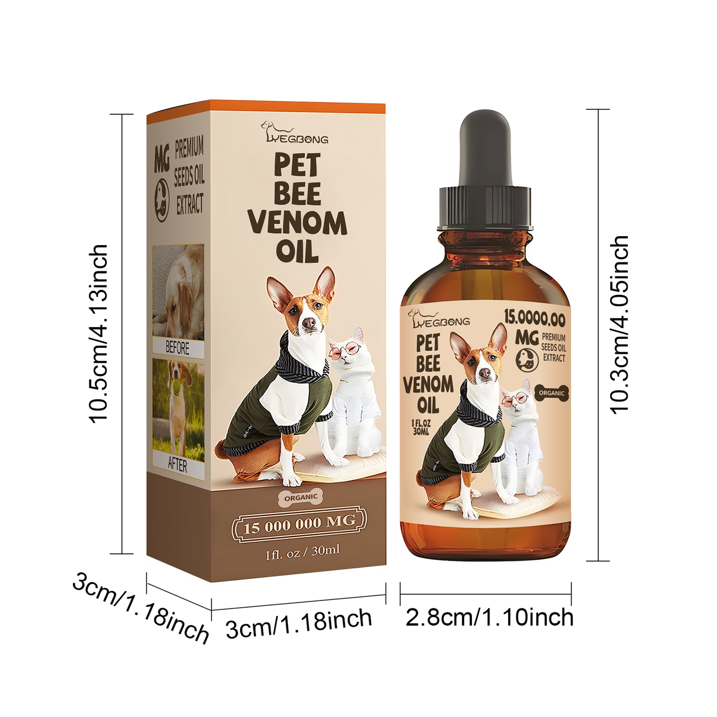 Pet Joint Support Oil for Dogs & Cats - 30ml Relief & Mobility Supplement