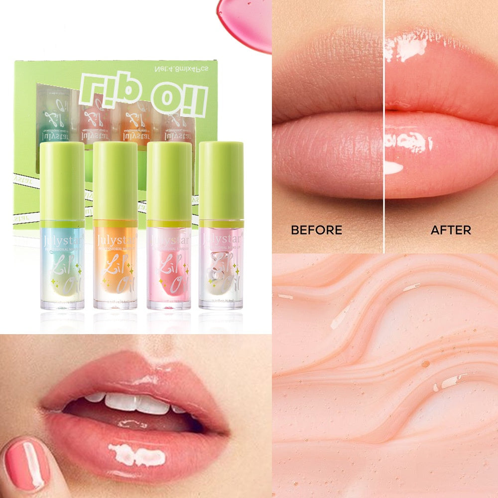 Moisturizing Lip Gloss Set - 4 Pack, 4.8ml Each, Universal Skin