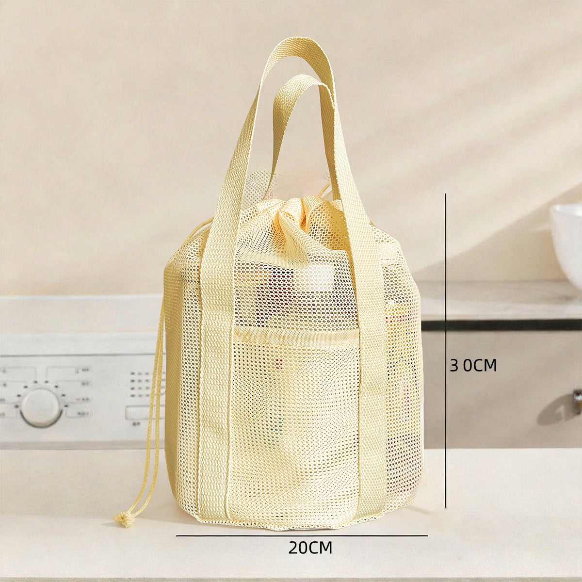 Travel Toiletry Mesh Bag - Lightweight, Breathable, Foldable Cosmetic Storage