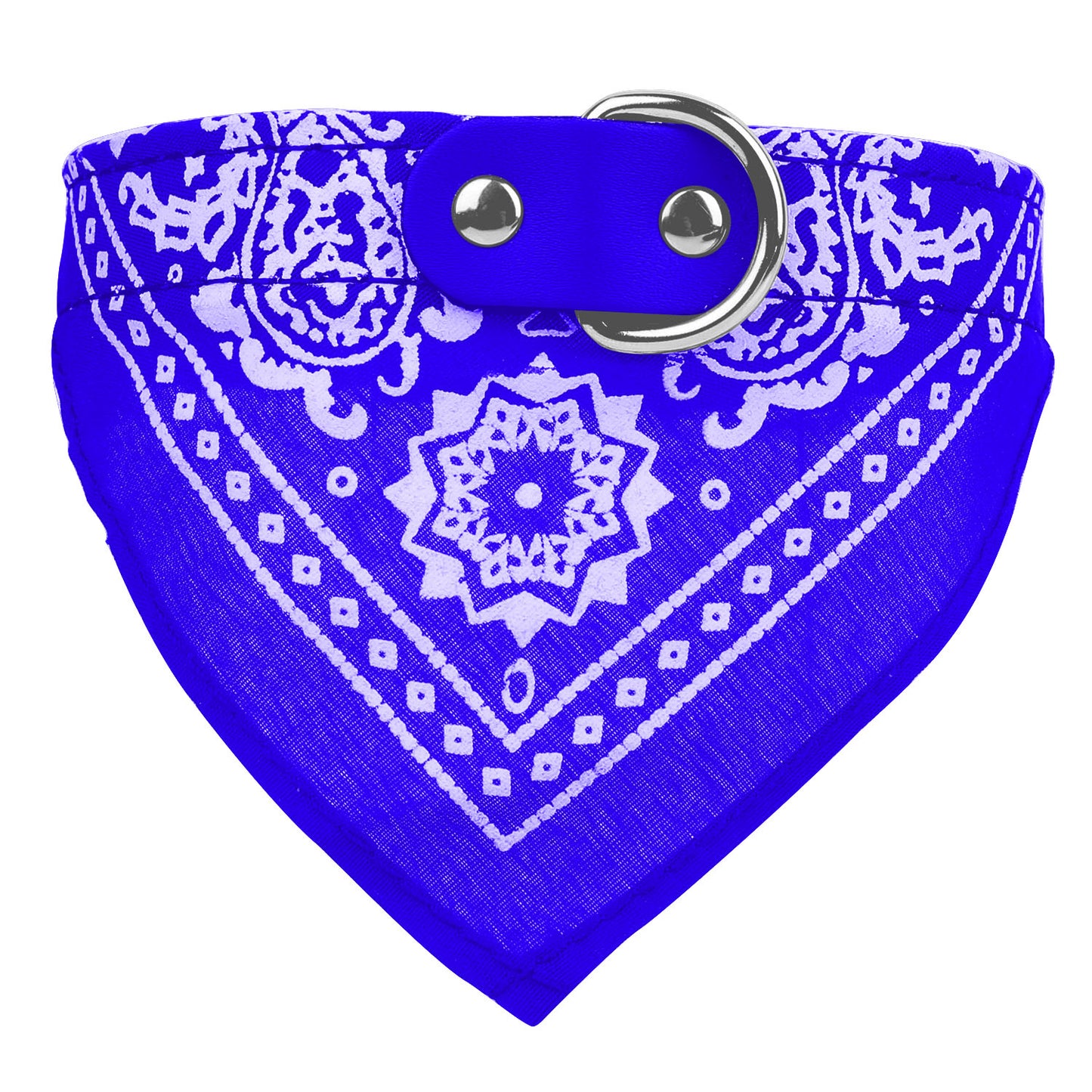 Adjustable Bandana Leather Pet Collar - Triangle Scarf