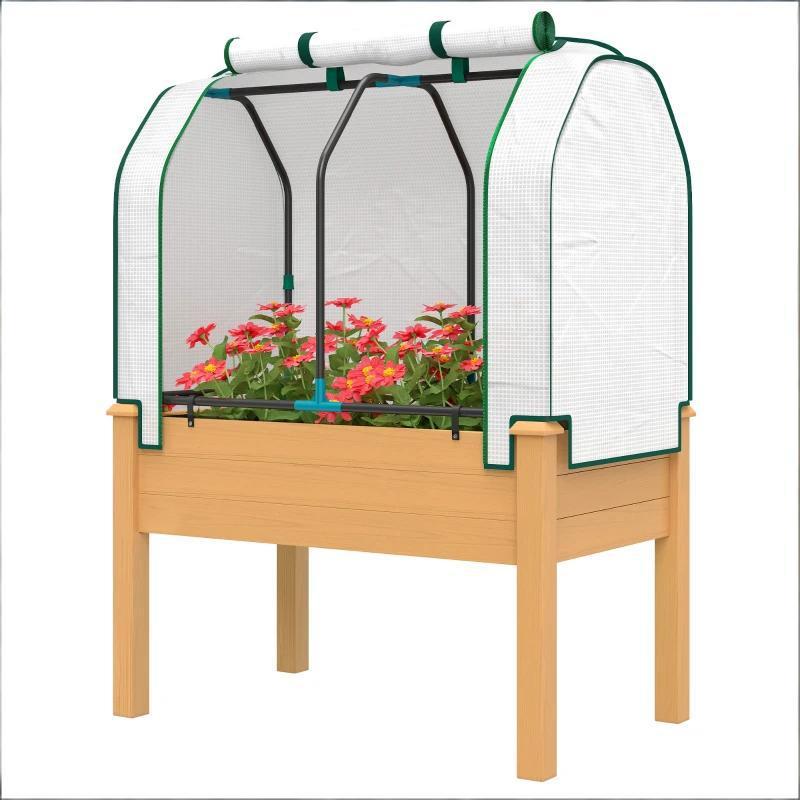 Raised Garden Bed Planter Box - Sand Color, Durable Materials
