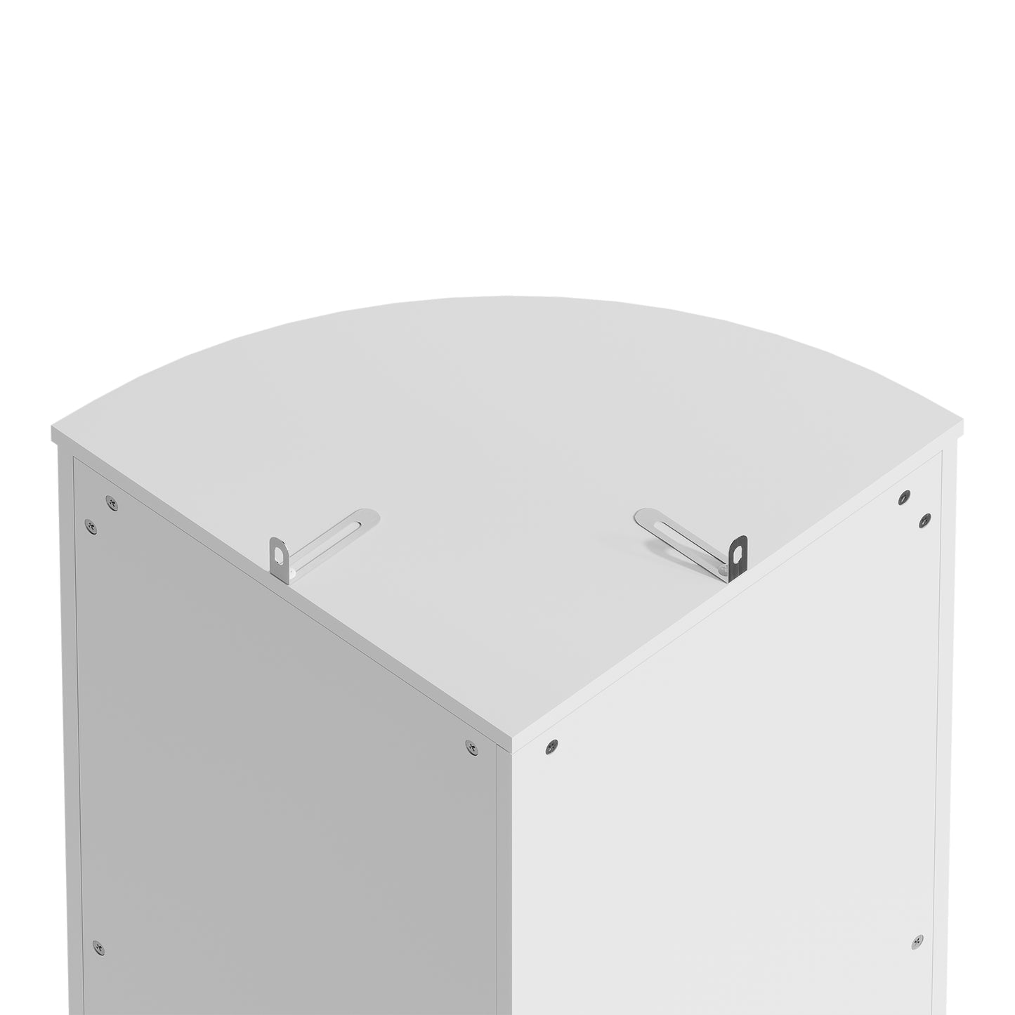67" Tall Corner Cabinet with 2 Doors and Adjustable Shelves - White