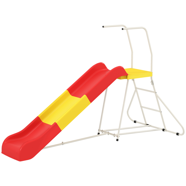 6ft Kids Slide - Yellow & Red, Safe Toddler Slide with Handrails