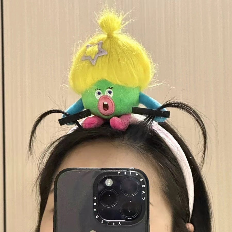 Plush Doll Hair Band Handmade Hair Accessory for Kids and Adults