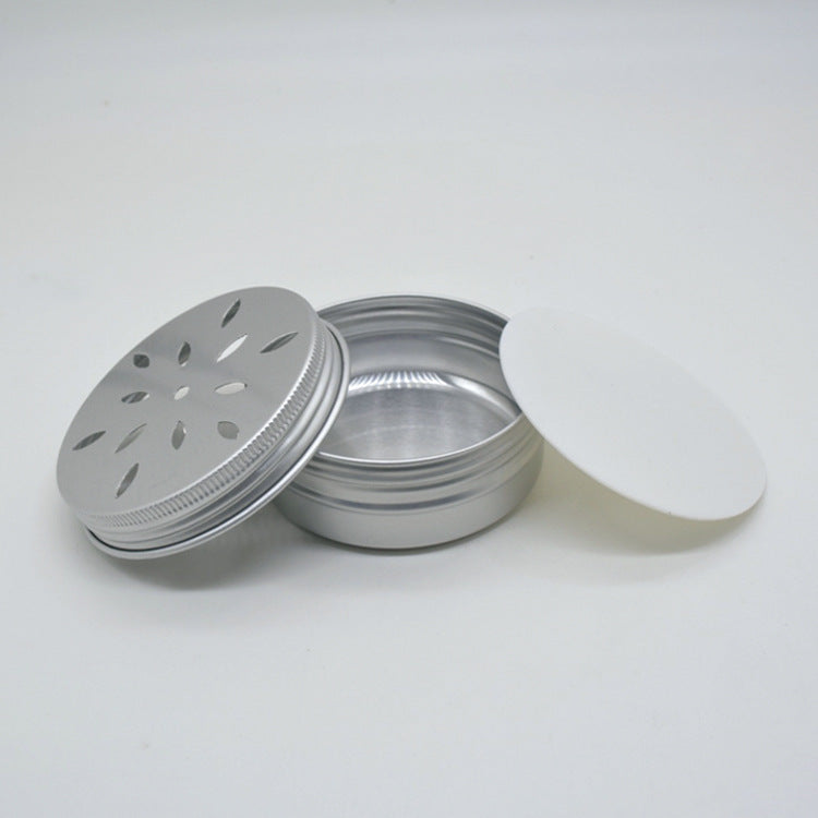 Aluminum Storage Box 60ml Natural Finish Circular Container Home Organizer