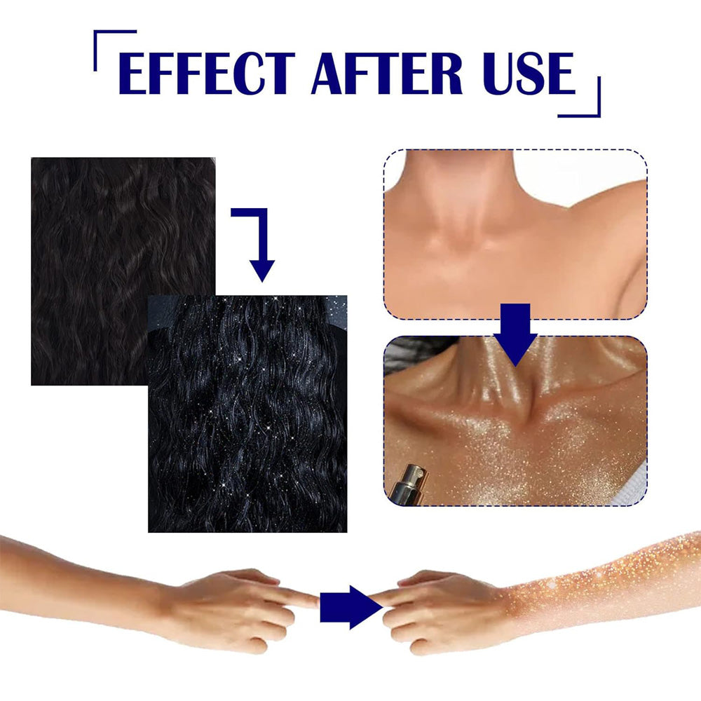 Long-Lasting Glitter Spray for Hair and Body - 60ml Blue Sparkle Shimmer