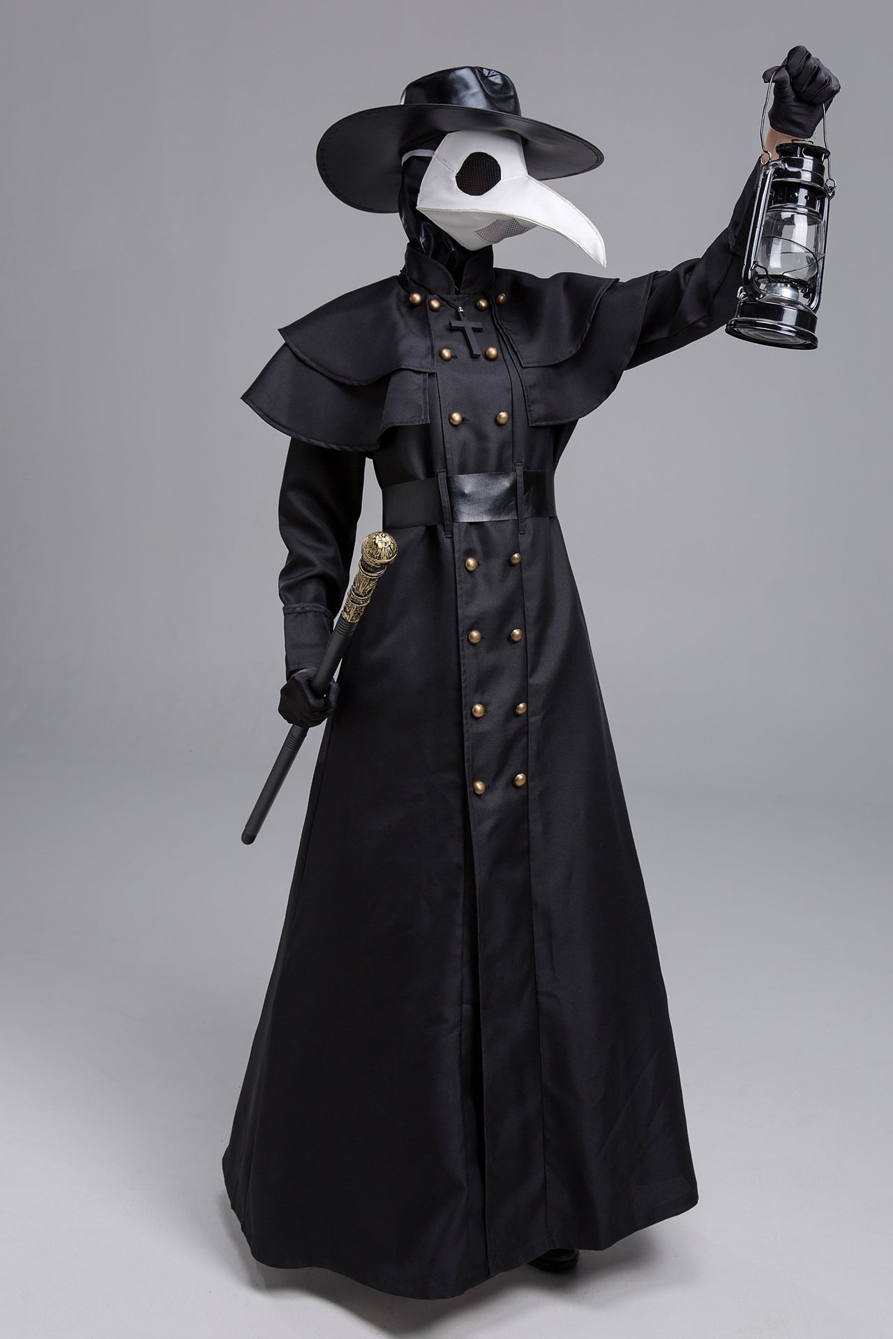 Medieval Plague Doctor Costume with Beak Mask - Multiple Styles