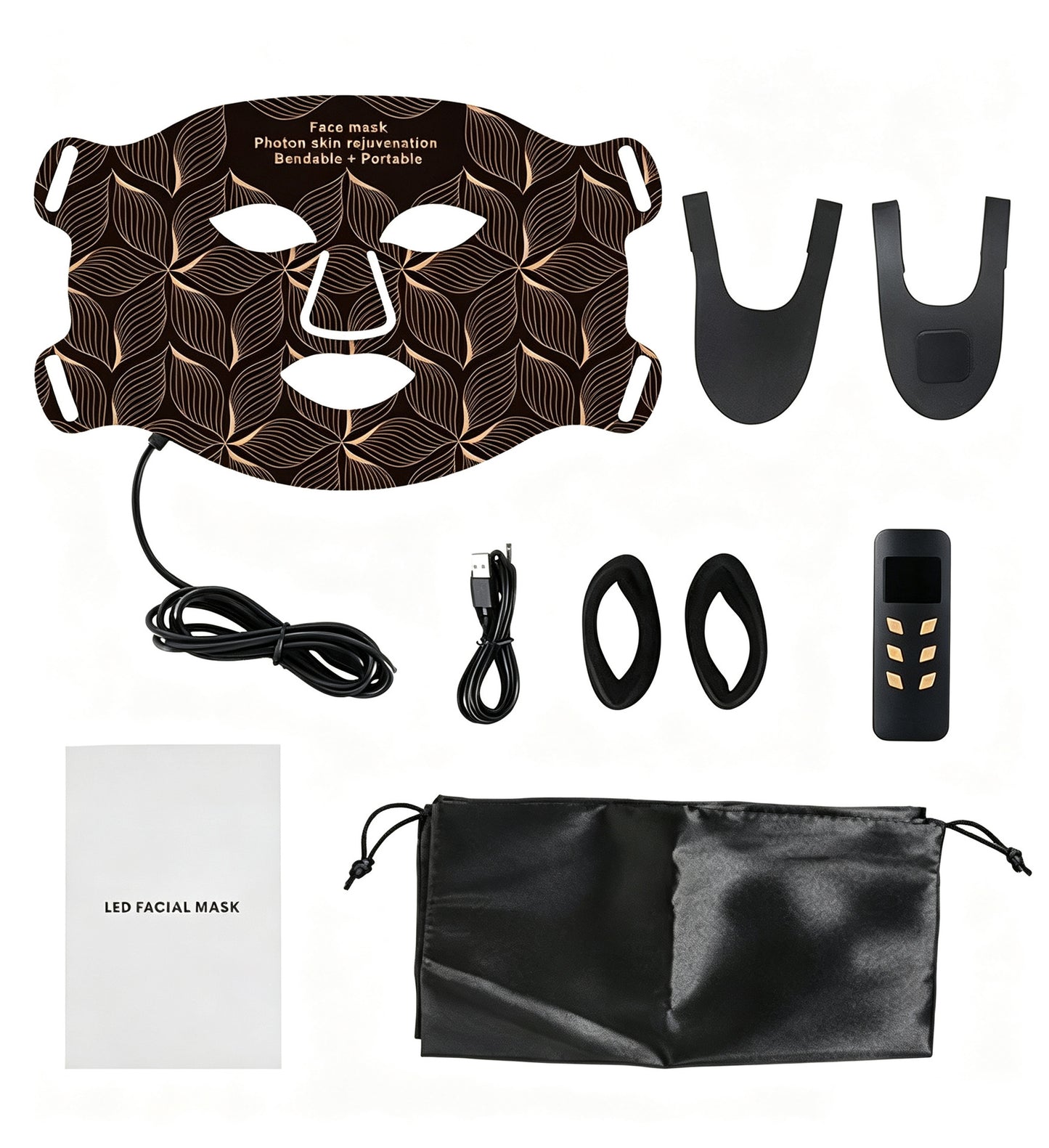 LED Red Light Facial Mask with 8-Color Spectrometer & Infrared Photon Therapy